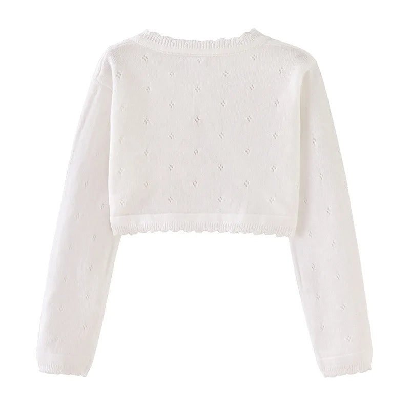 Girls Ivory Bolero Cardigan