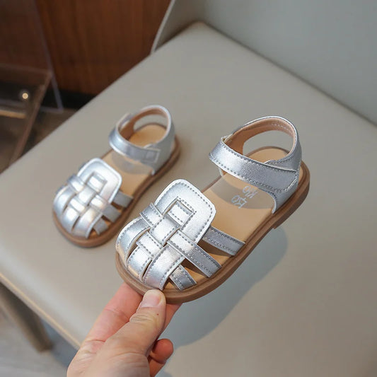 Girls Silver Sandals