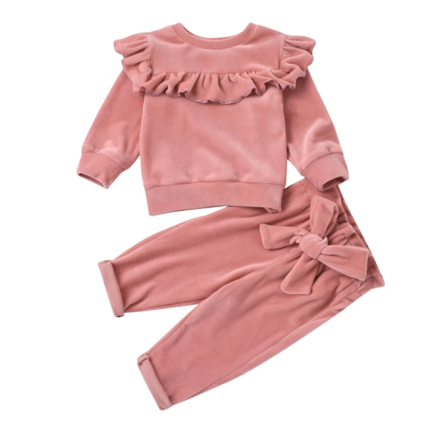 Baby Girls Frilled Jogger Blush Pink