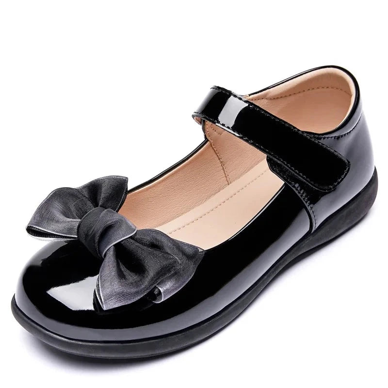 Girls Black Patent Leather Elizabetha School Shoe