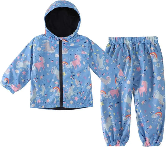 Boys Dinosaur Rain Jacket and Pants