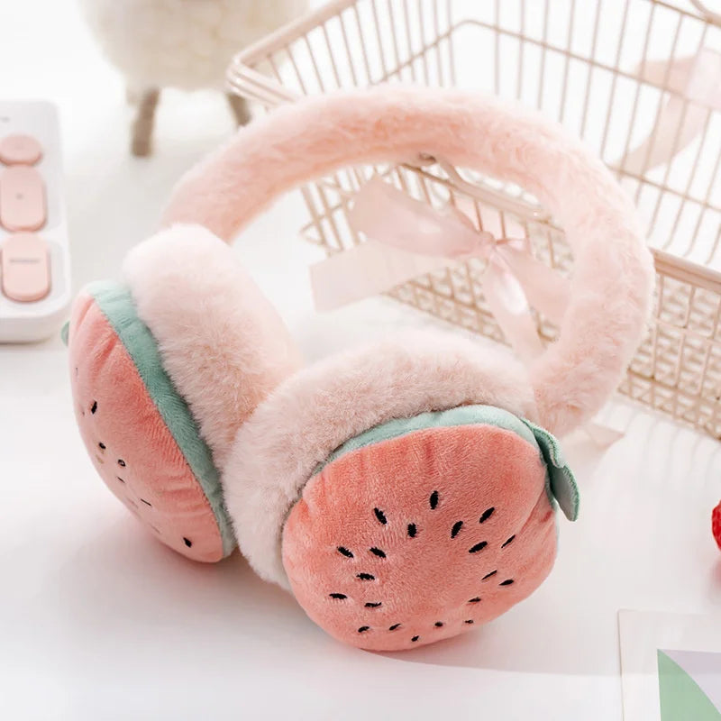 Girls Pink watemelon Earmuffs