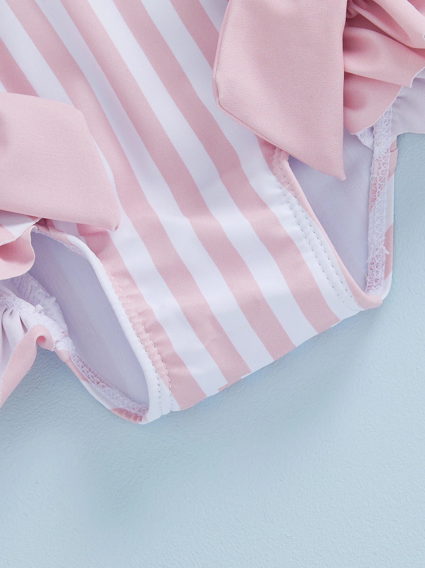 Baby Girls Long Sleeve Baby Pink Swimsuit & Hat | Summer Swimwear