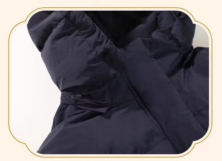Girls Navy Blue Hooded Coat