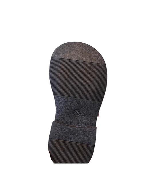 Girls Black Mary Jane Heart School Shoes