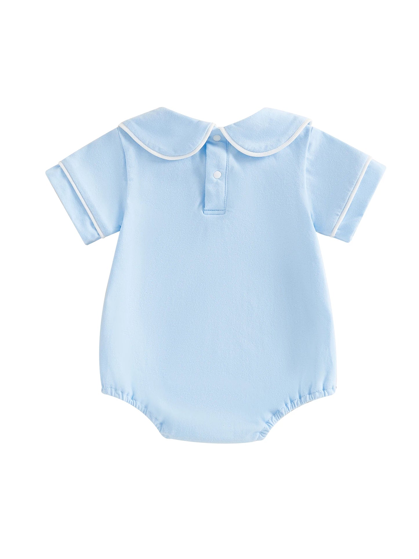 Baby Boys Baby Blue Peter Pan Collar Romper *Online Product