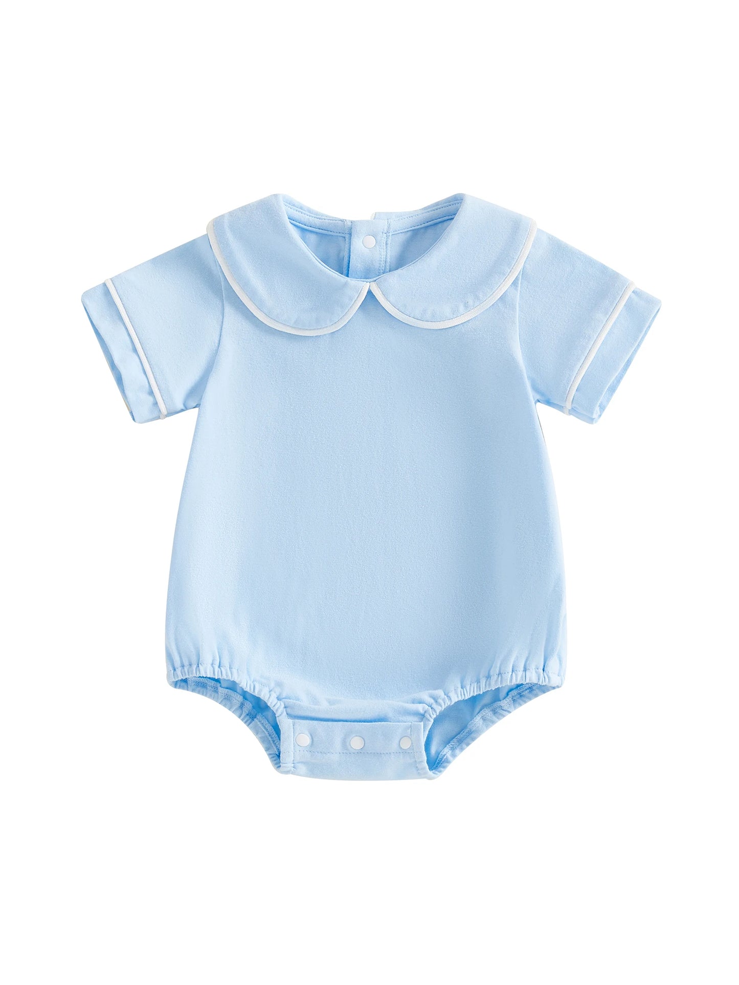 Baby Boys Baby Blue Peter Pan Collar Romper *Online Product