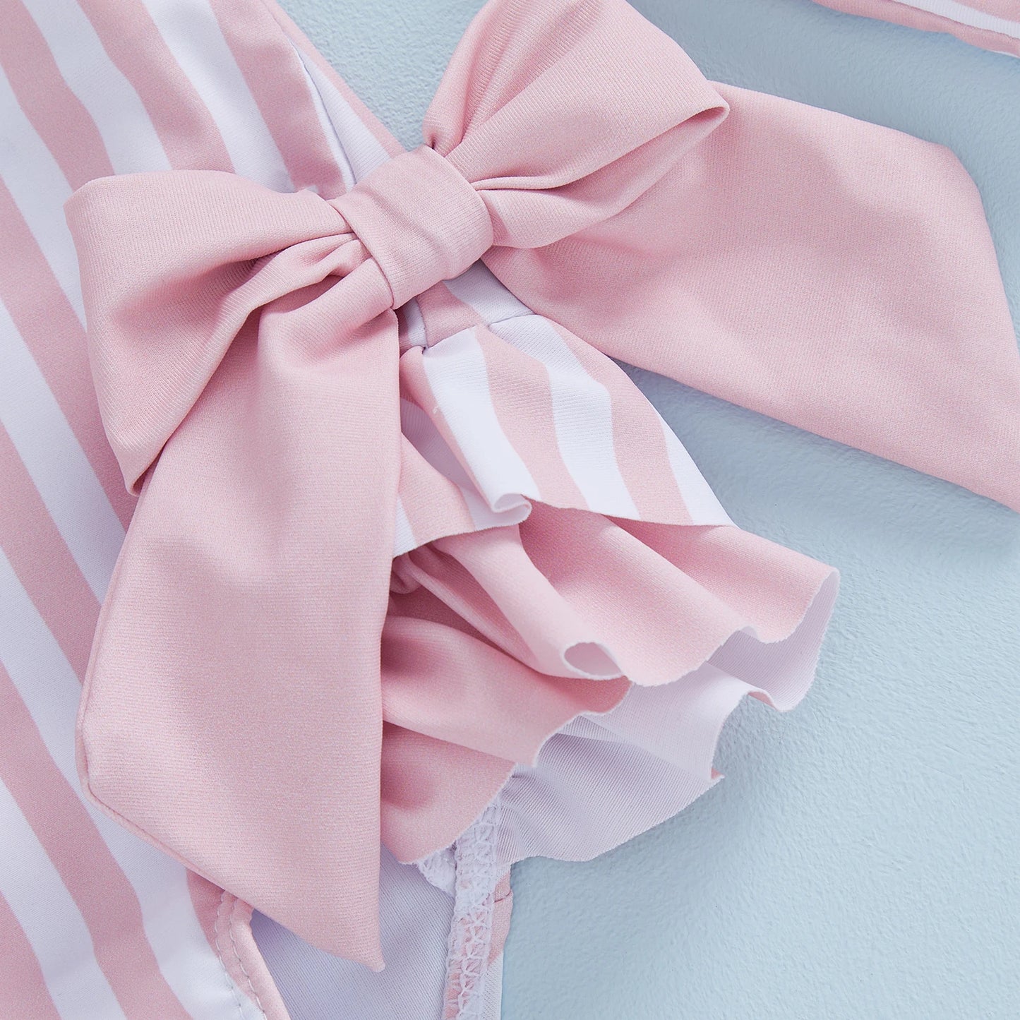 Baby Girls Long Sleeve Baby Pink Swimsuit & Hat | Summer Swimwear