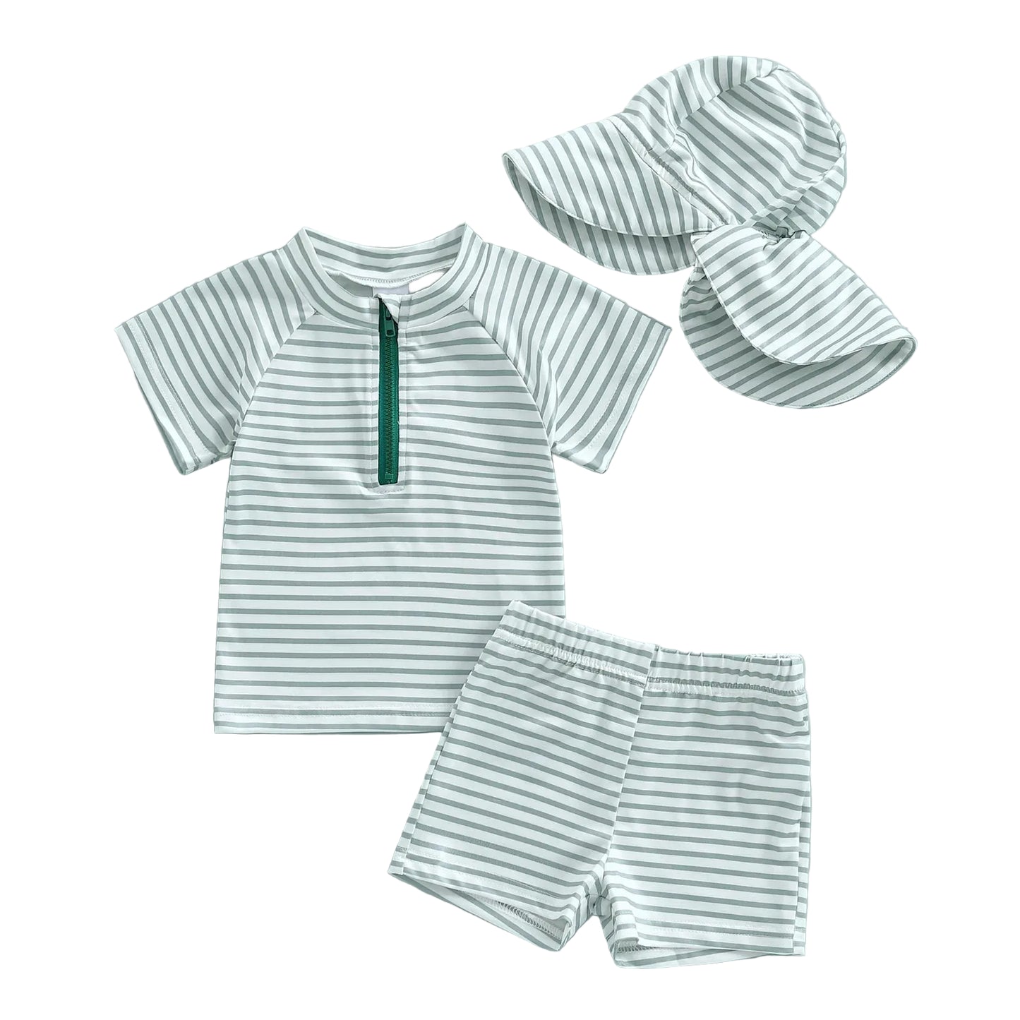 Boys 2-Piece Swim Set Green – Toddler & Baby Swimwear (3 Months–4 Years) *Preorder