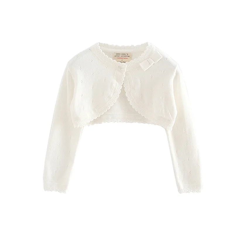 Girls Ivory Bolero Cardigan