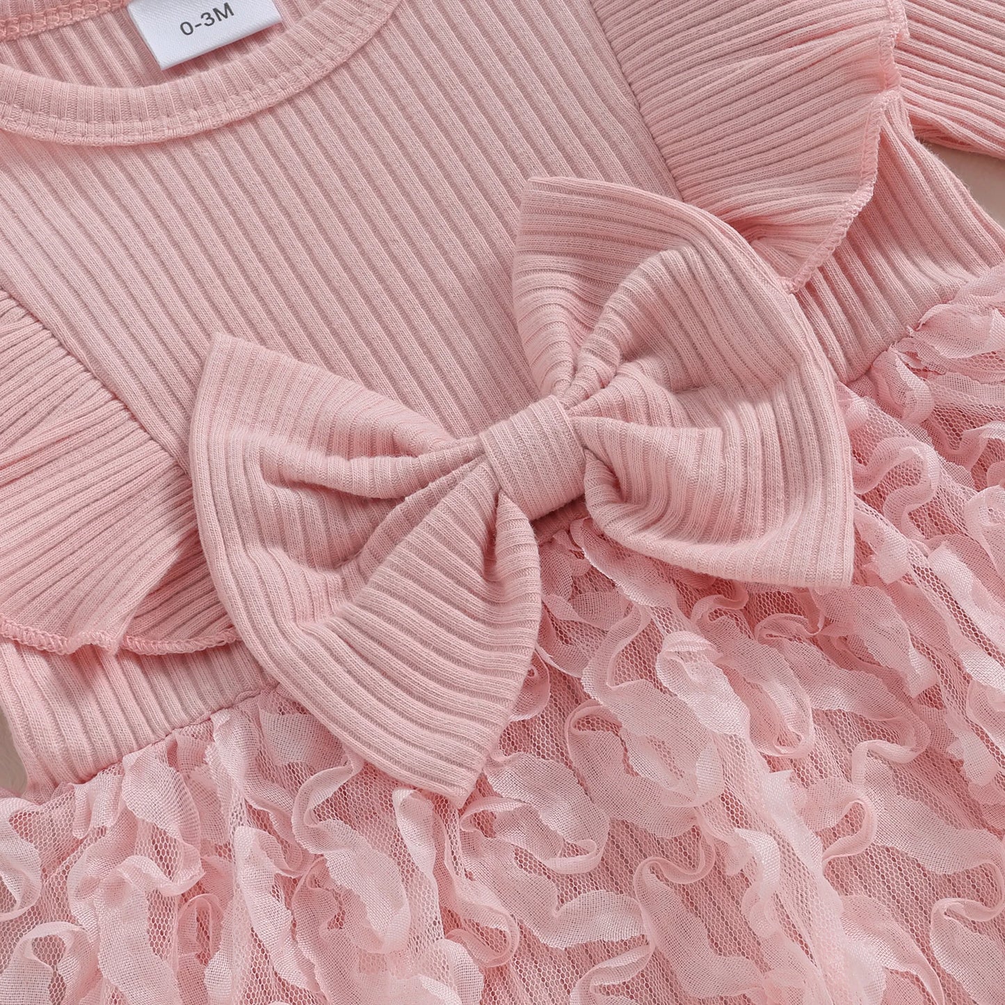 Baby Girl Blush Pink Tulle Skirt Romper