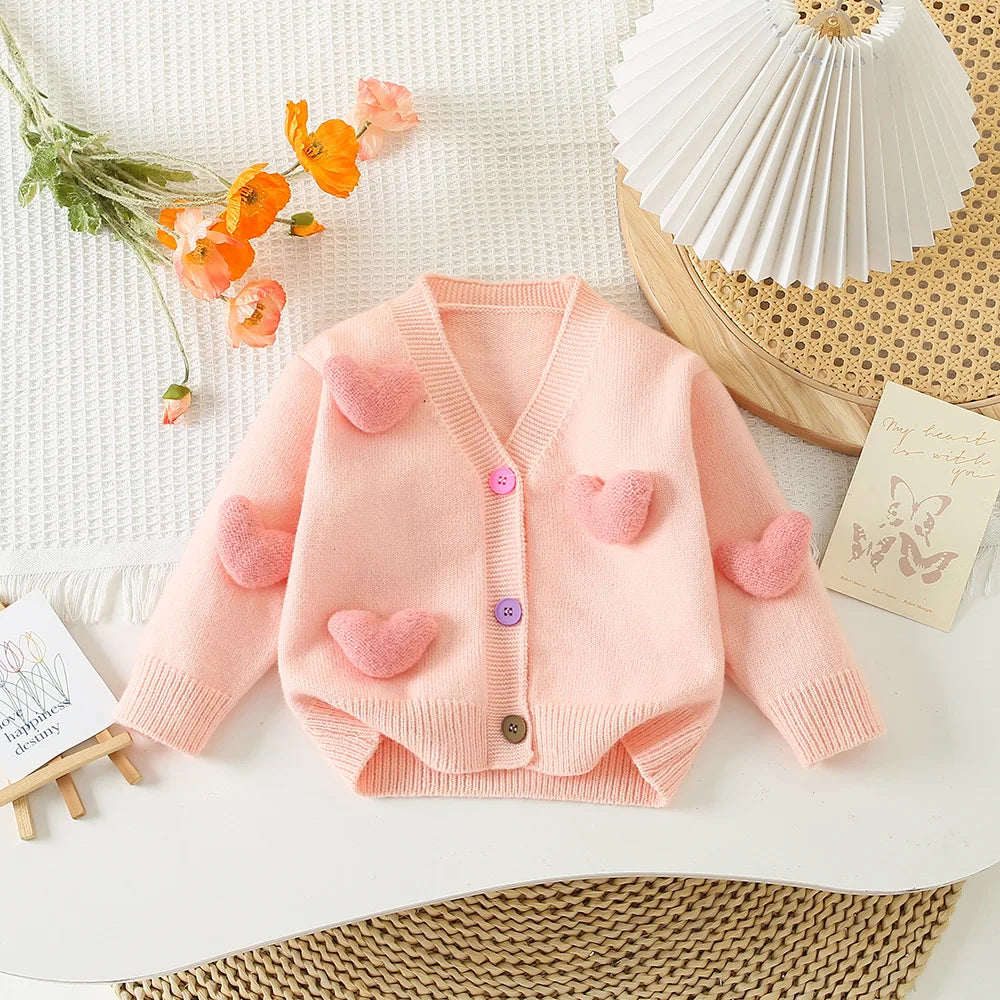 Girls Pastel Pink Knitted Cardigan and Tulle Skirt