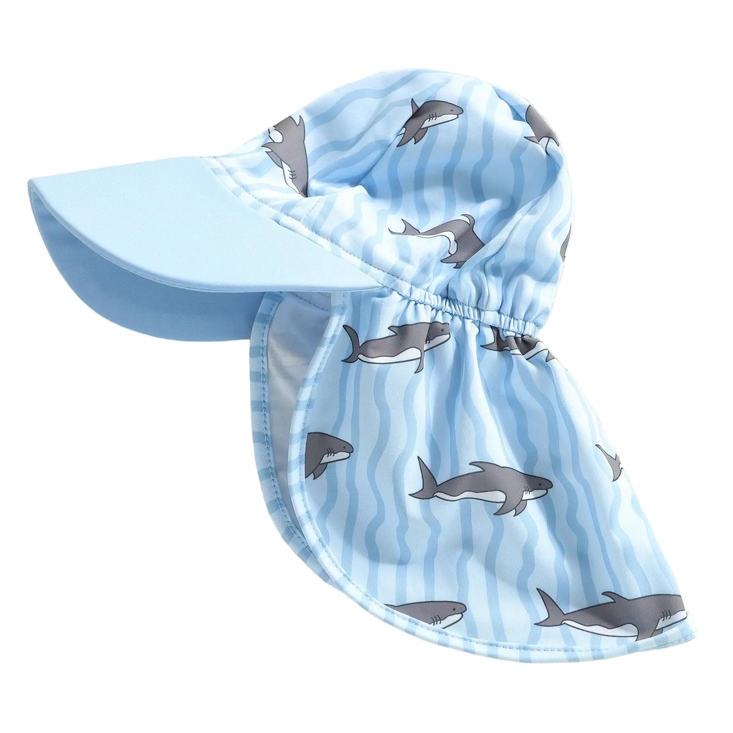 Boys Shark Print Swim Set with Shorts and Sun Hat (1-5 Years) *Preorder
