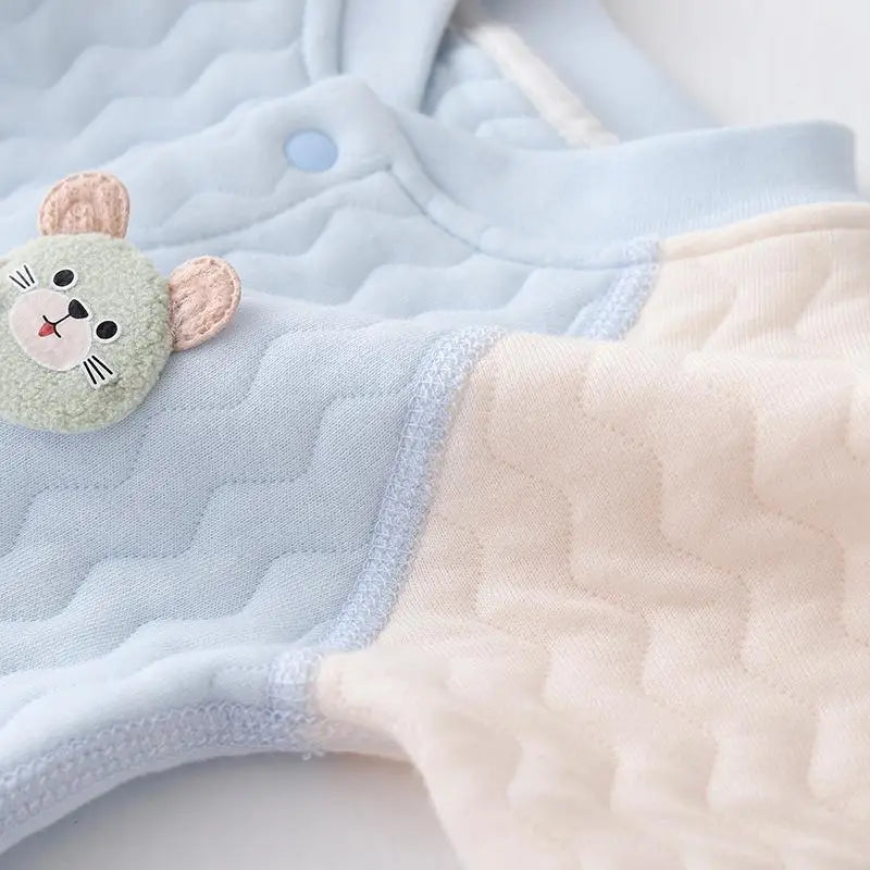 Baby Boys Blue Mouse Sleepsuit