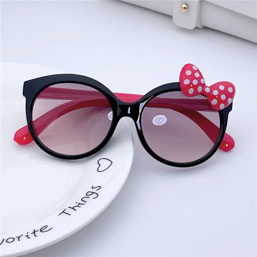 Girls' Sunglasses with Cute Bow Motif – Choice of Colors