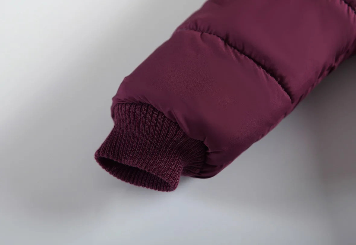 Girls Faux Fur Hooded Maroon Winter Puffer Coat | Warm Padded Jacket | Ages 2–6 *Online Product (Copy)