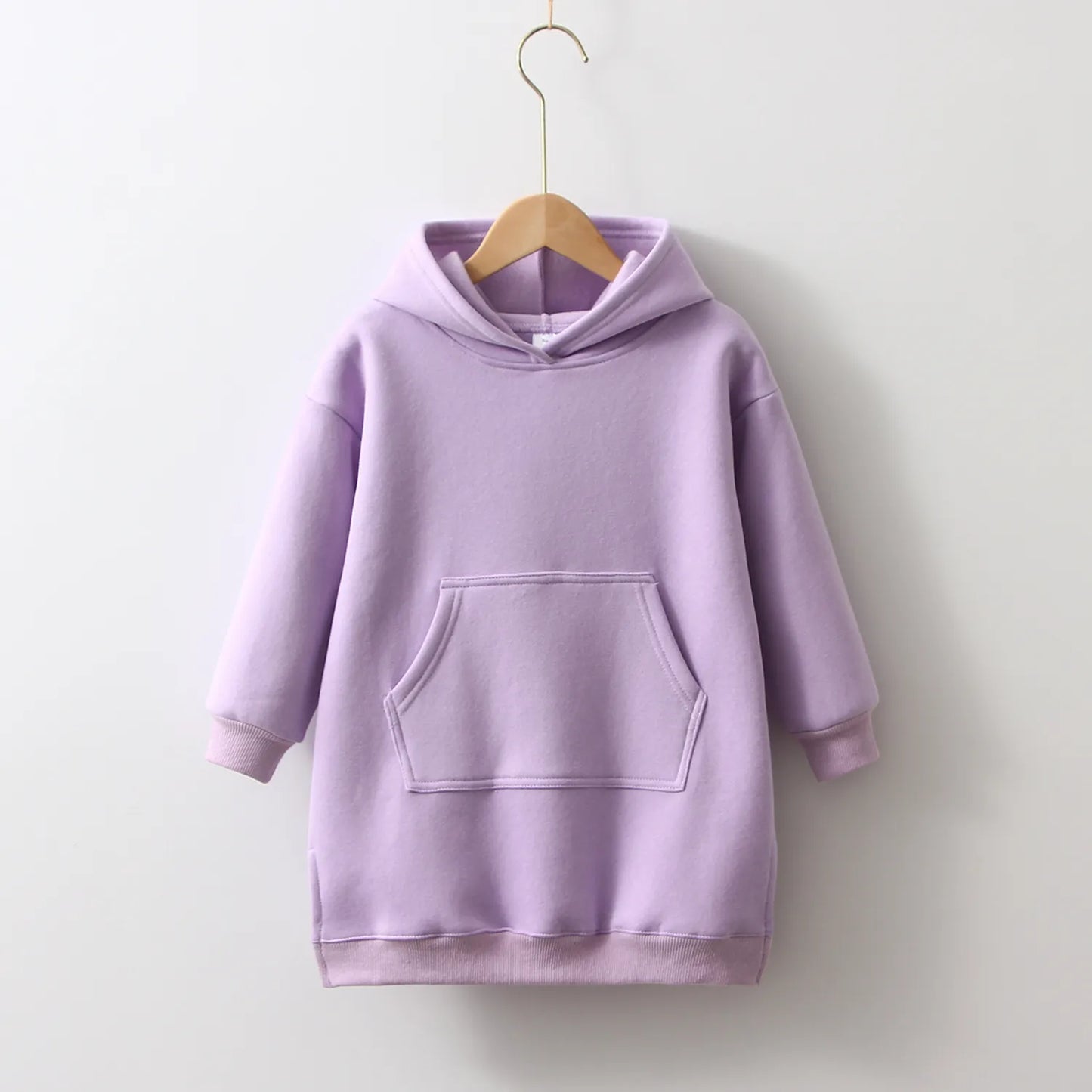 Girls Lilac Jumper Hooded Dress