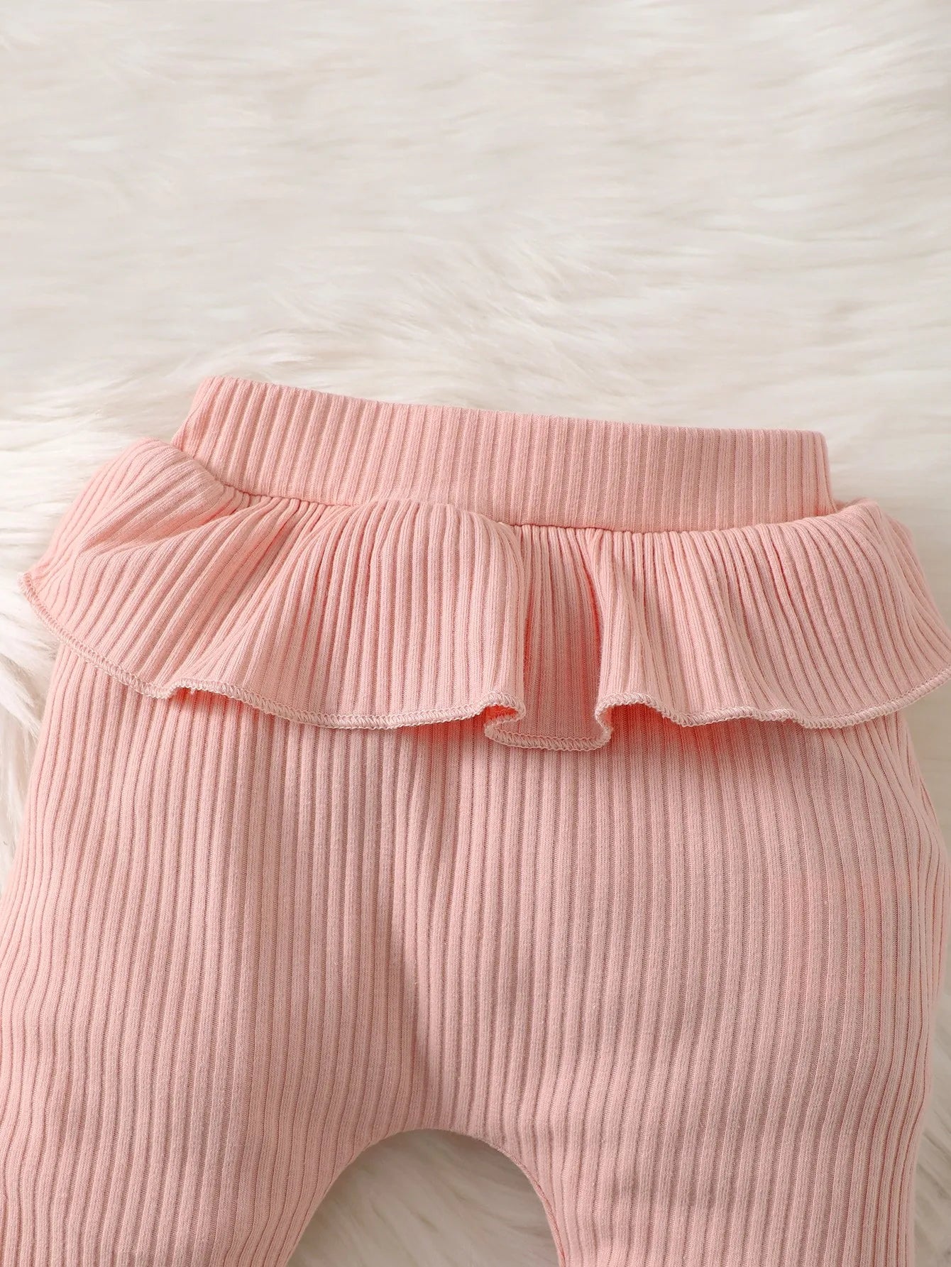 Baby Girl Ruffle Trim Bodysuit & Pants & Headband