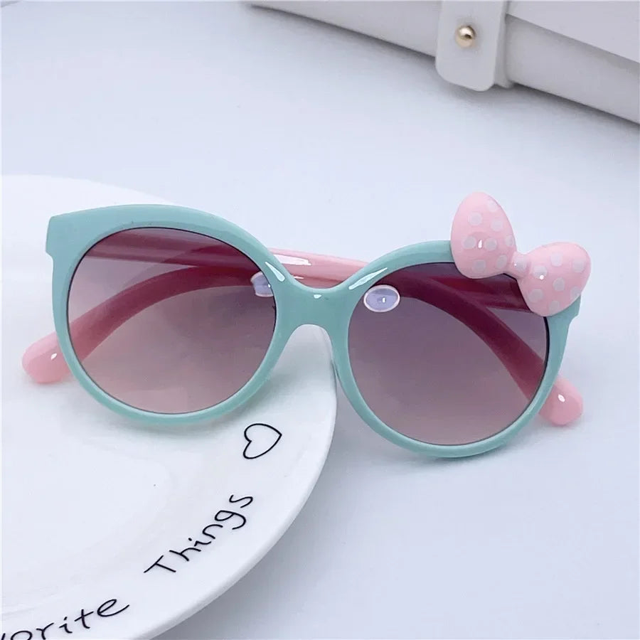 Girls' Sunglasses with Cute Bow Motif – Choice of Colors