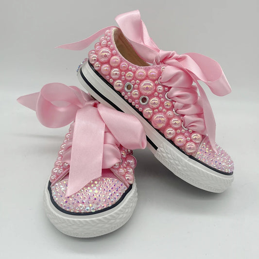 Dolly Bling Baby Pink Canvas Pumps *