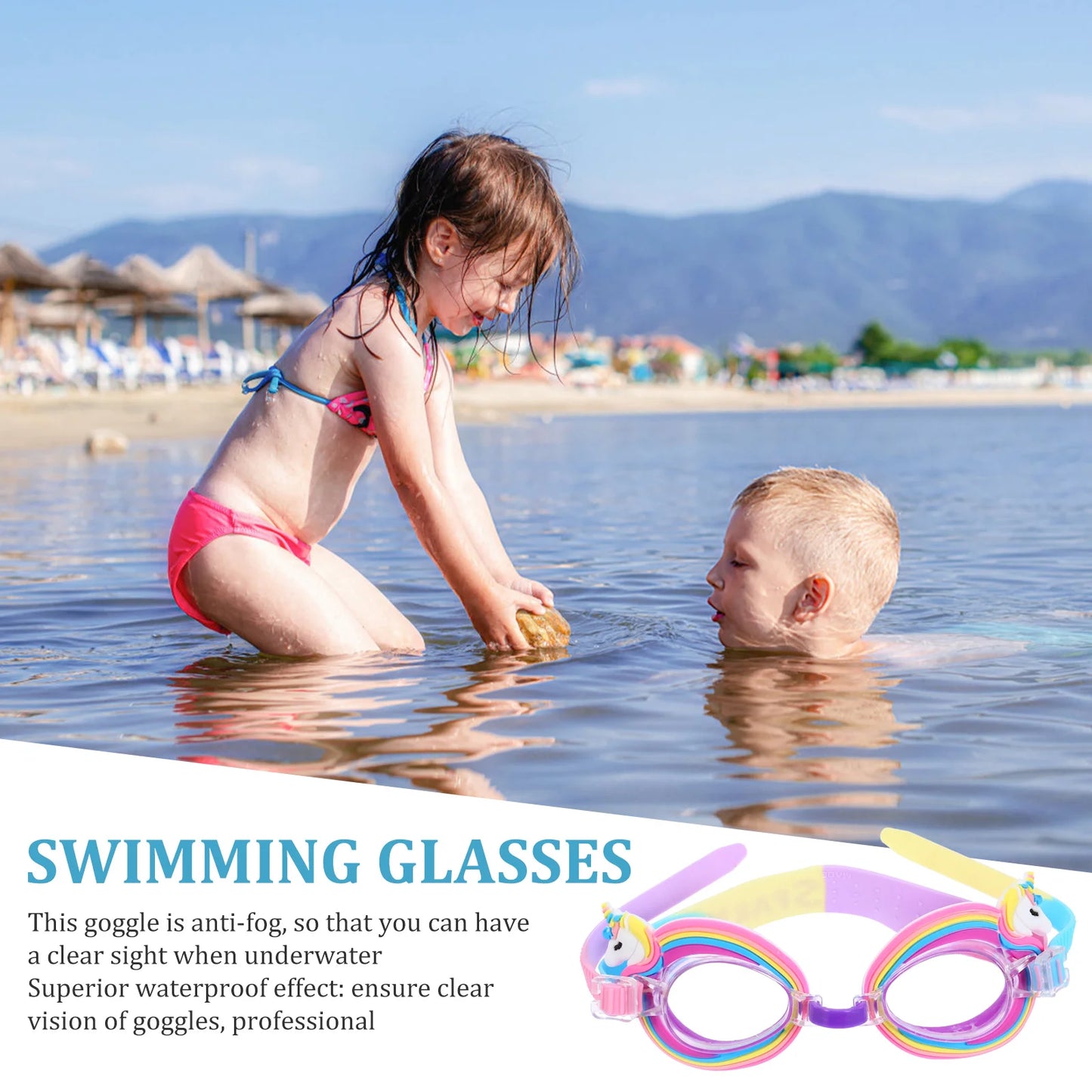 Pastel Unicorn Swimming Goggles