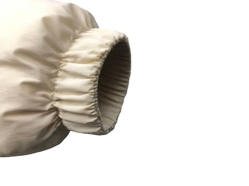 Winter Coat Off White Matt finish Natural Racoon fur Hood