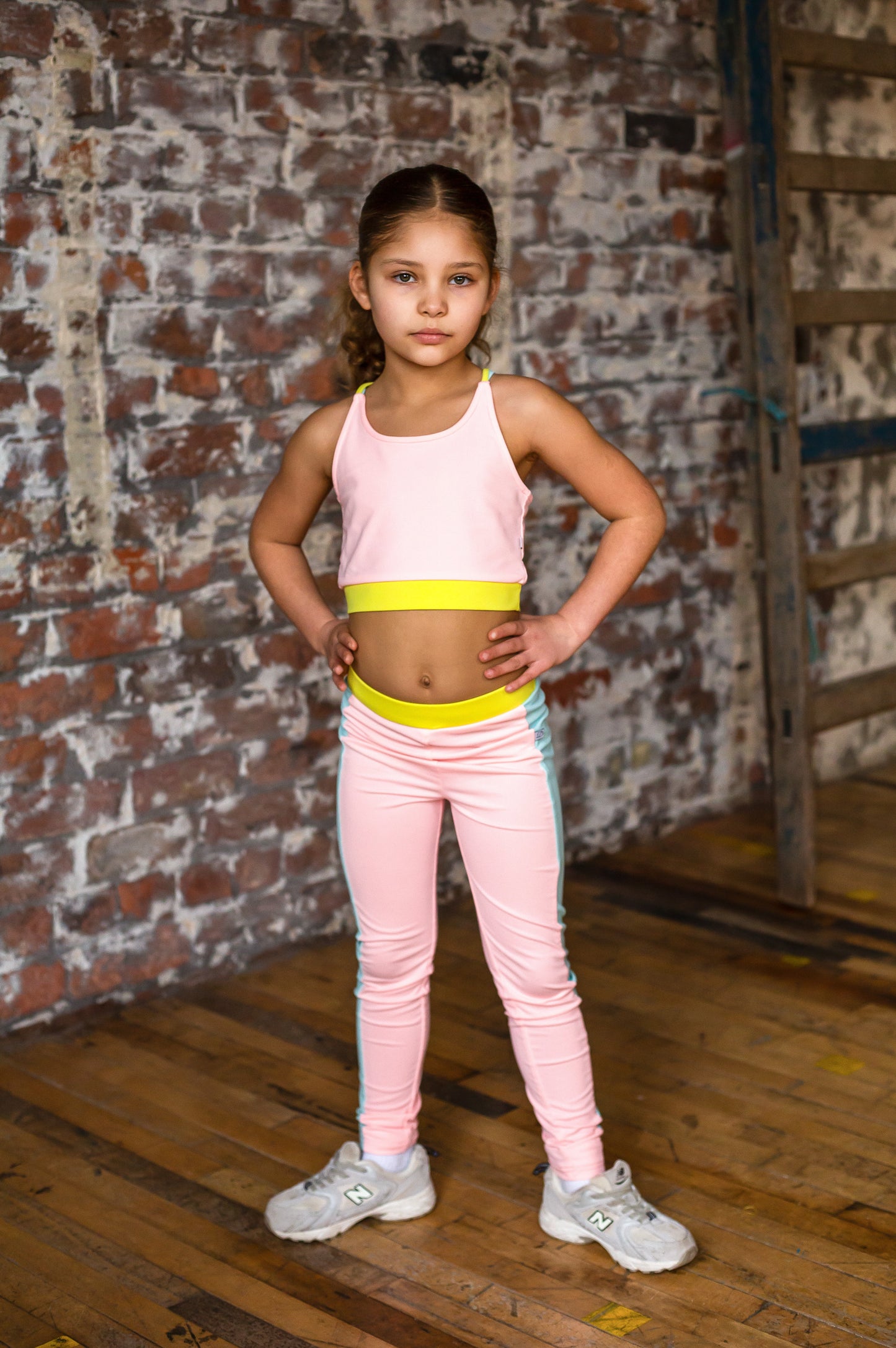 D by Dolly Peach Leggings & Crop Top