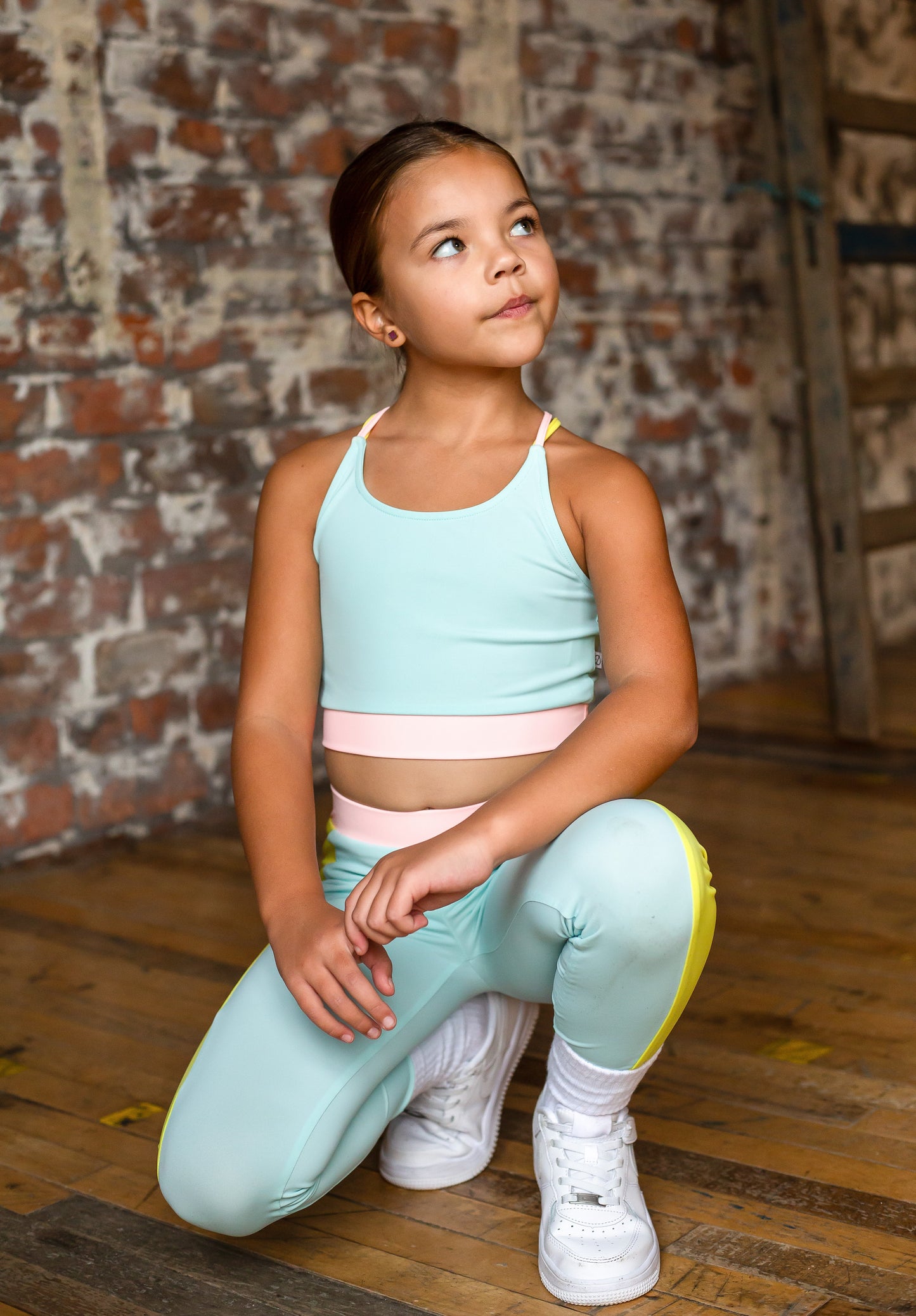 D by Dolly Aqua Leggings & Crop Top