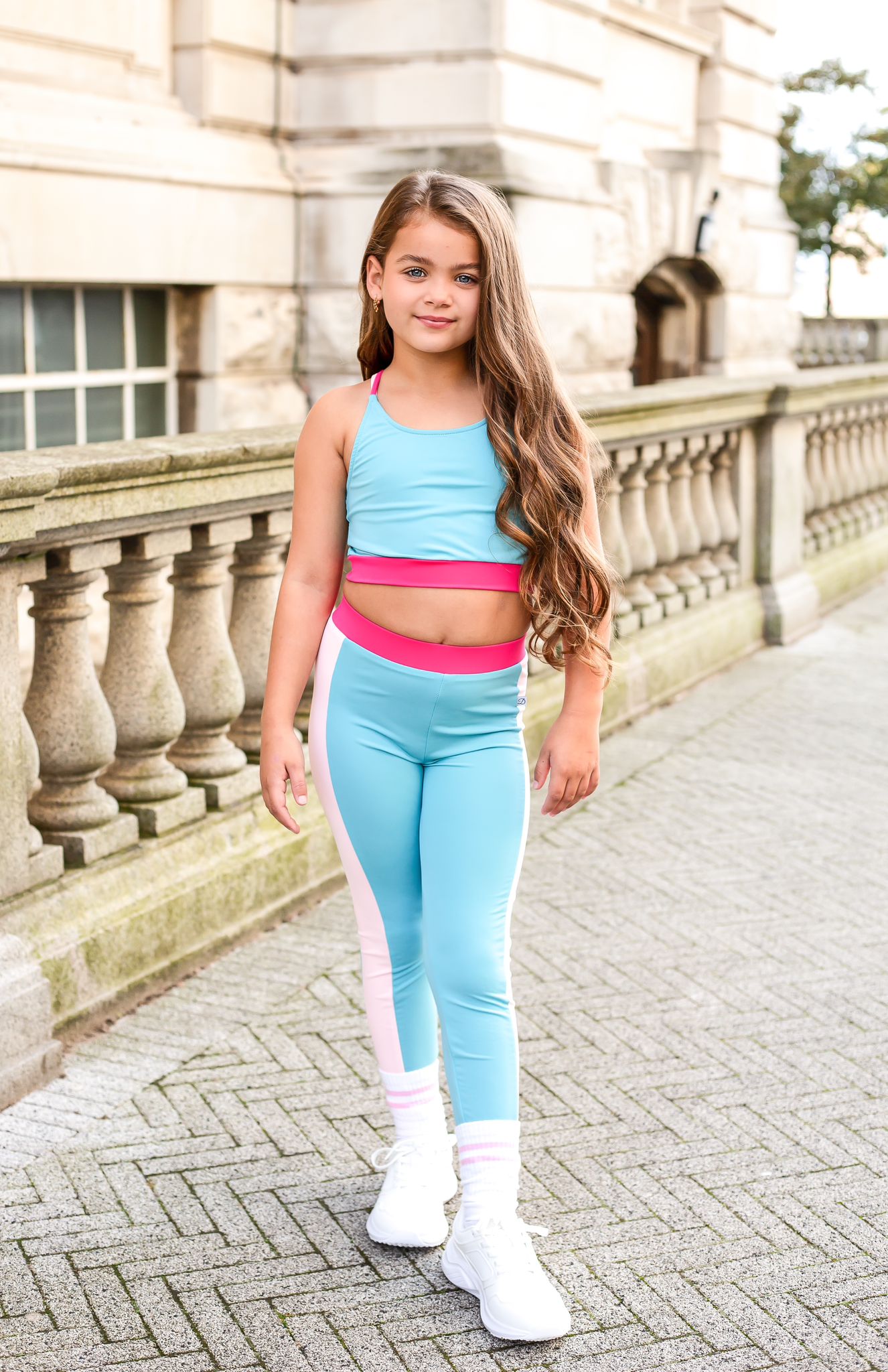 D by Dolly Aqua Cropped Top & Leggings