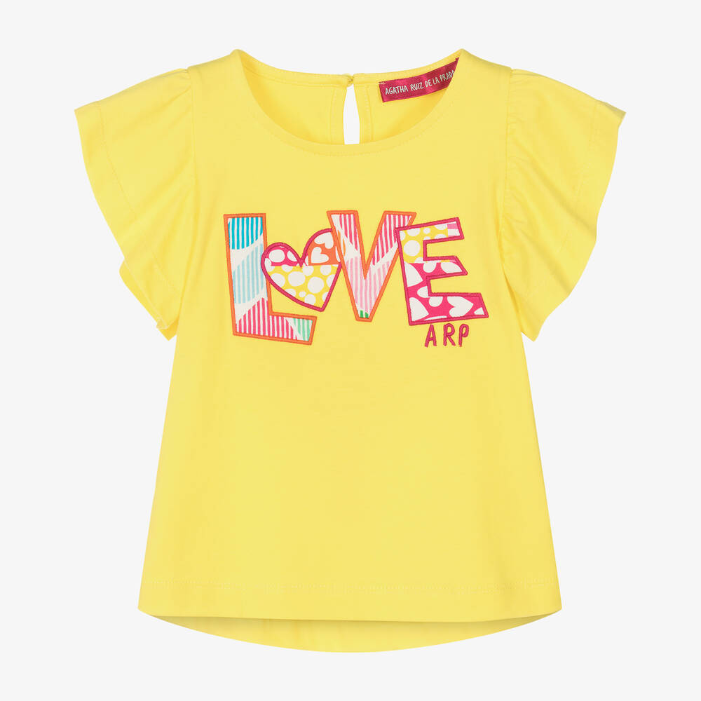 Agatha Ruiz de la Prada Guadalajara Yellow T shirt and Multi Shorts Set