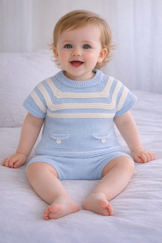 PEX Boys Julius Shorts Suit Blue/White