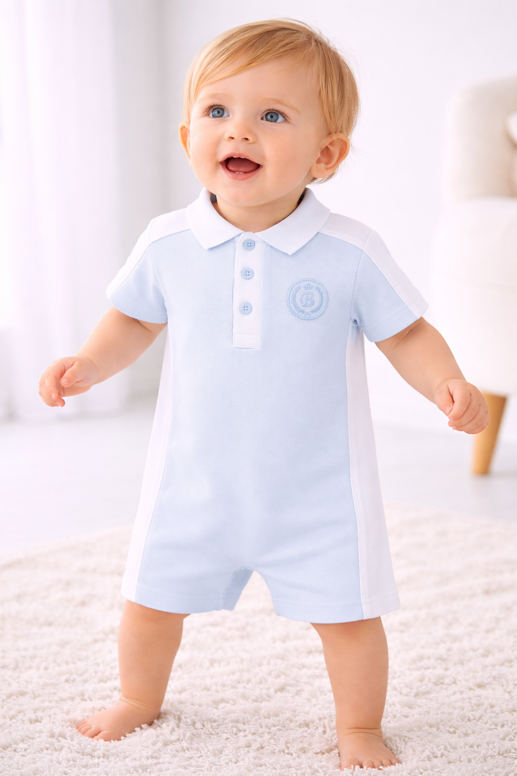 Blues Baby Boys Lyon Blue Shortie