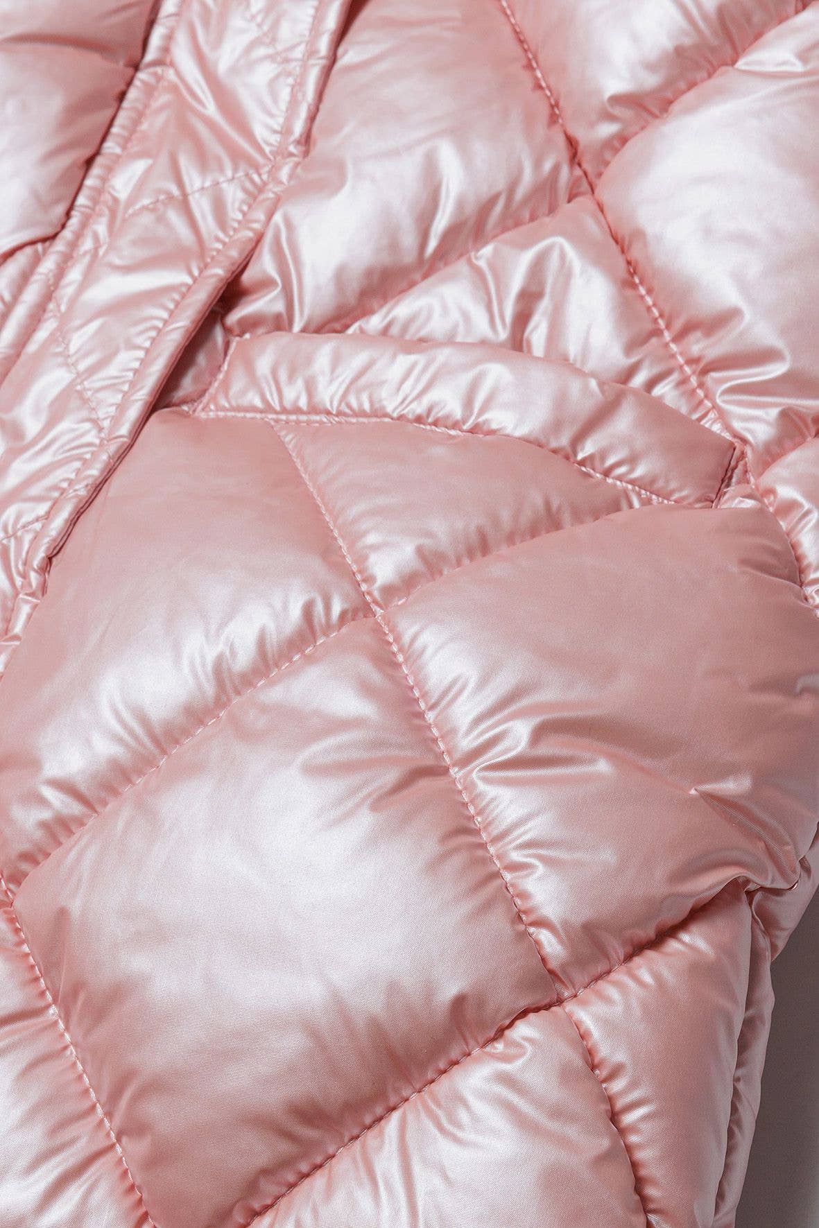 Girls Metallic Puffer Coat Baby Pink *In store now*