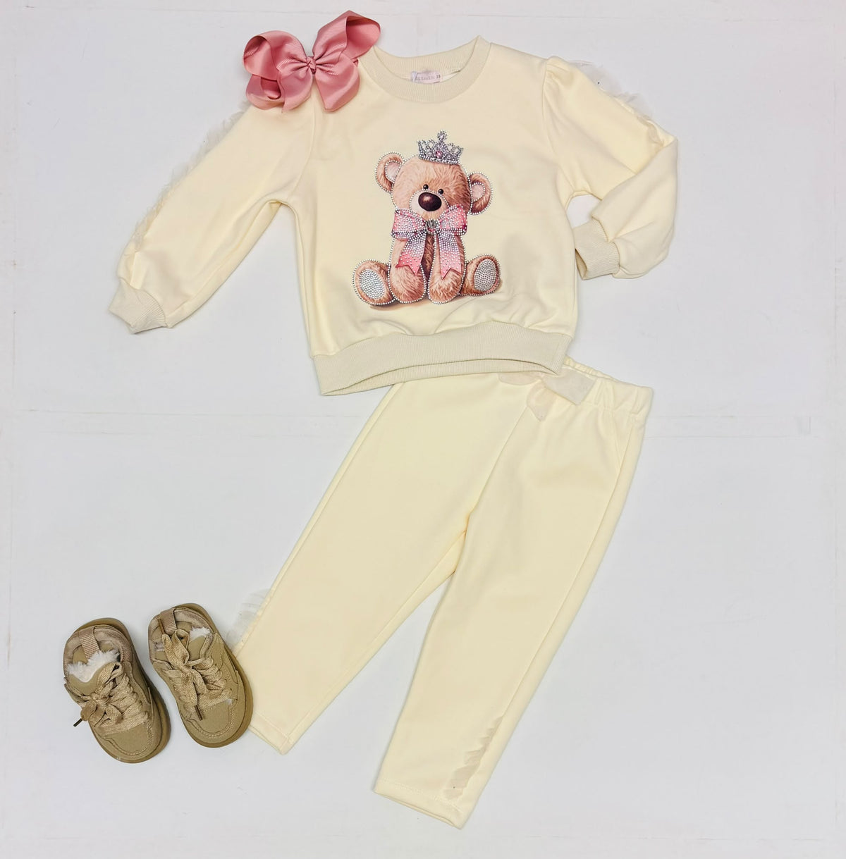 Giorgio Bambino Cream Teddy Jogging Set