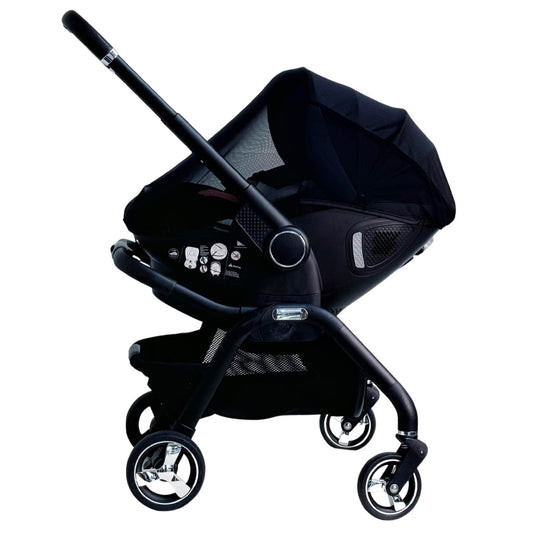 Qubi car seat mosquito net, black mesh canopy for stroller seat