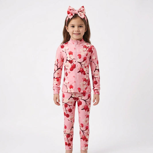 Core Gym Wear Pink Cherry Blossom Two-Piece Set (Preorder)