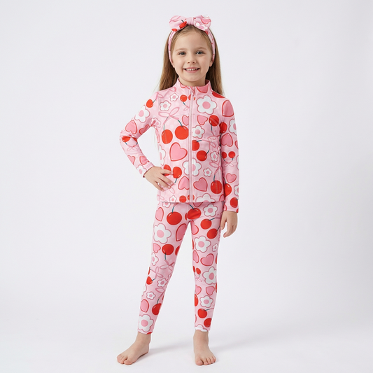 Core Gym Wear Pink Cupid Heart Two-Piece Set (Preorder)