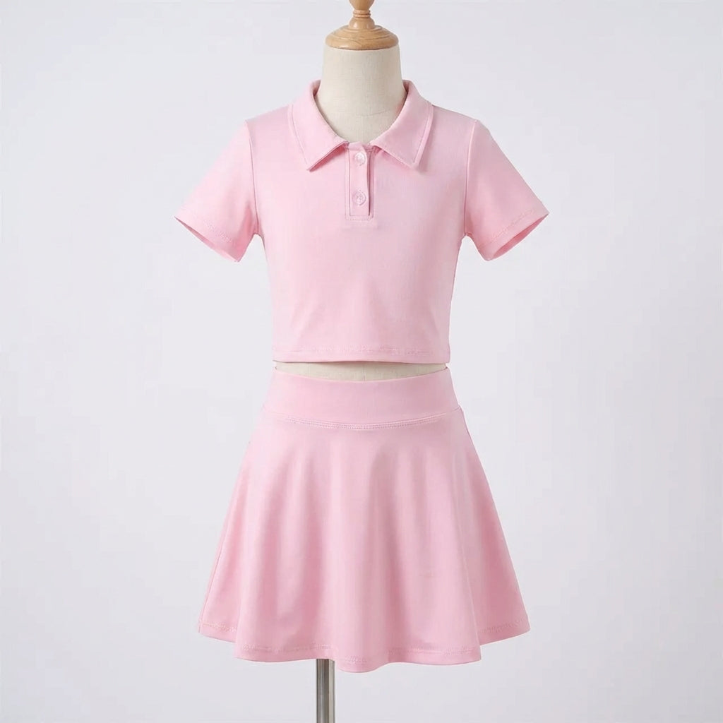 Core Gymwear Baby Pink Skort & Polo Set *Preorder