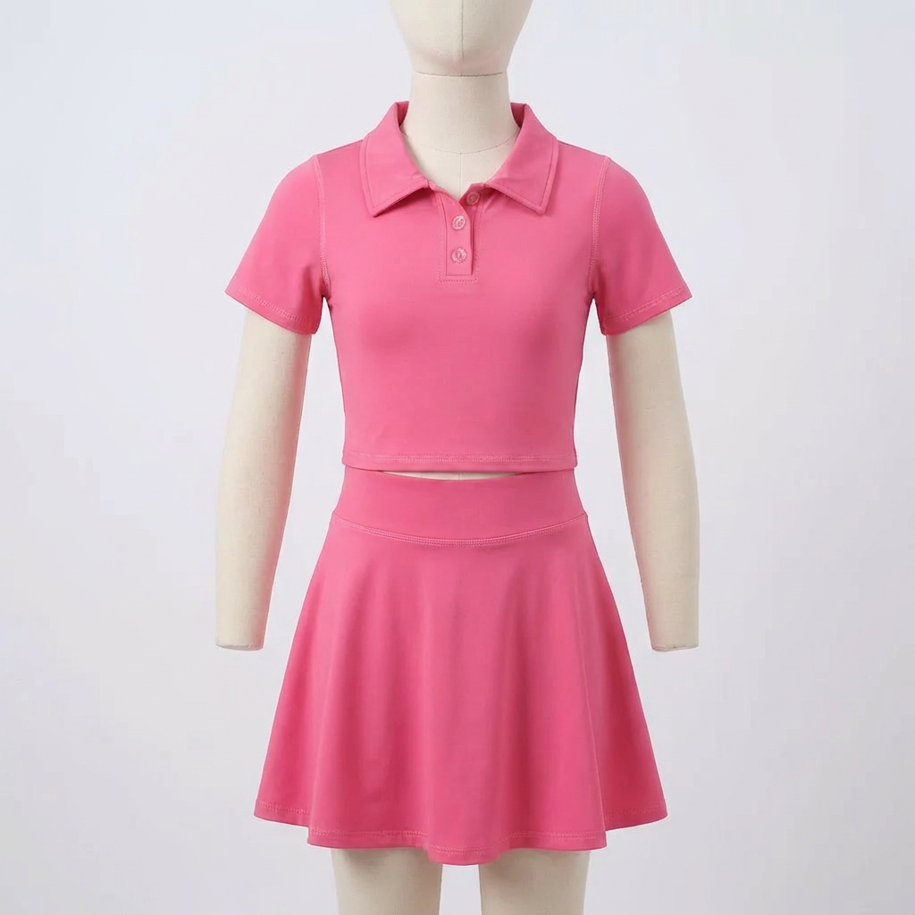 Core Gymwear Fushia Pink Skort & Polo Set *Preorder