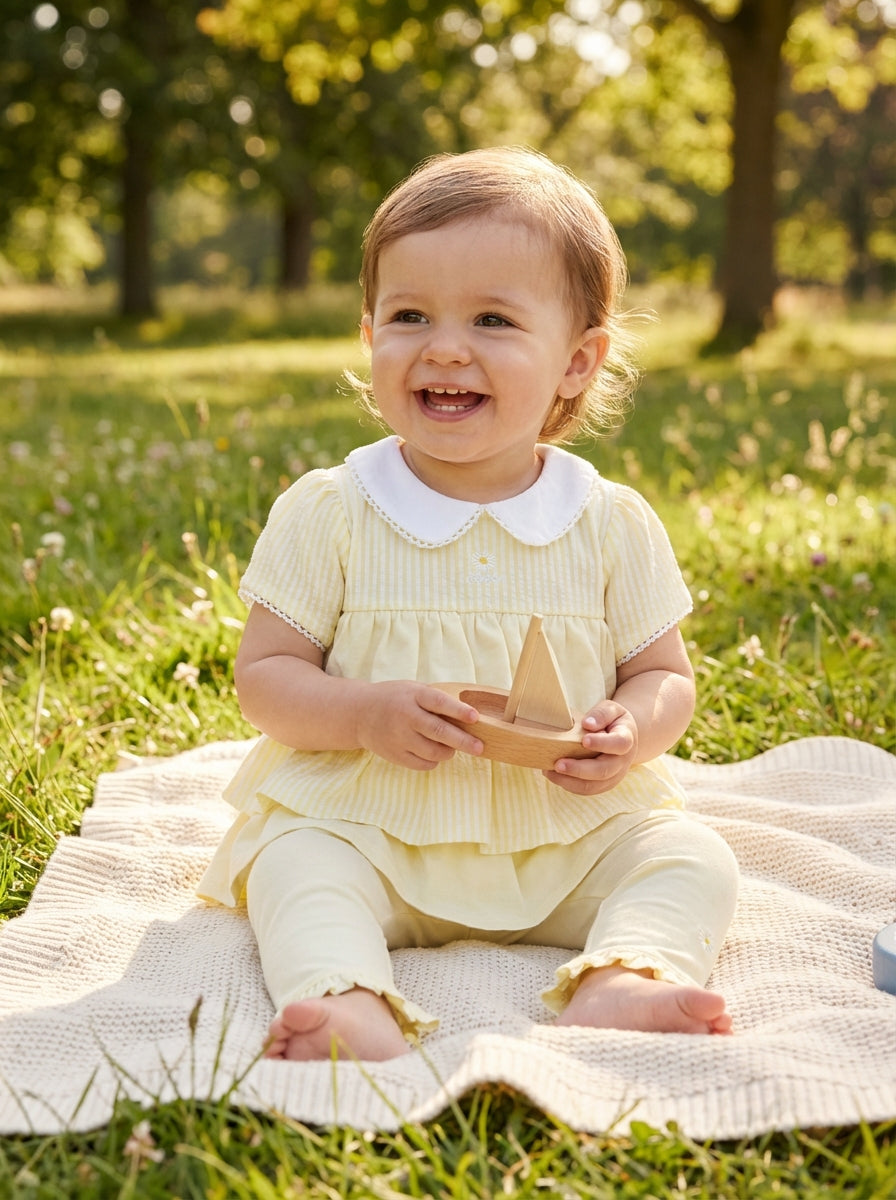 Blues Baby Girls Annecy Lemon Frilly Leggings set