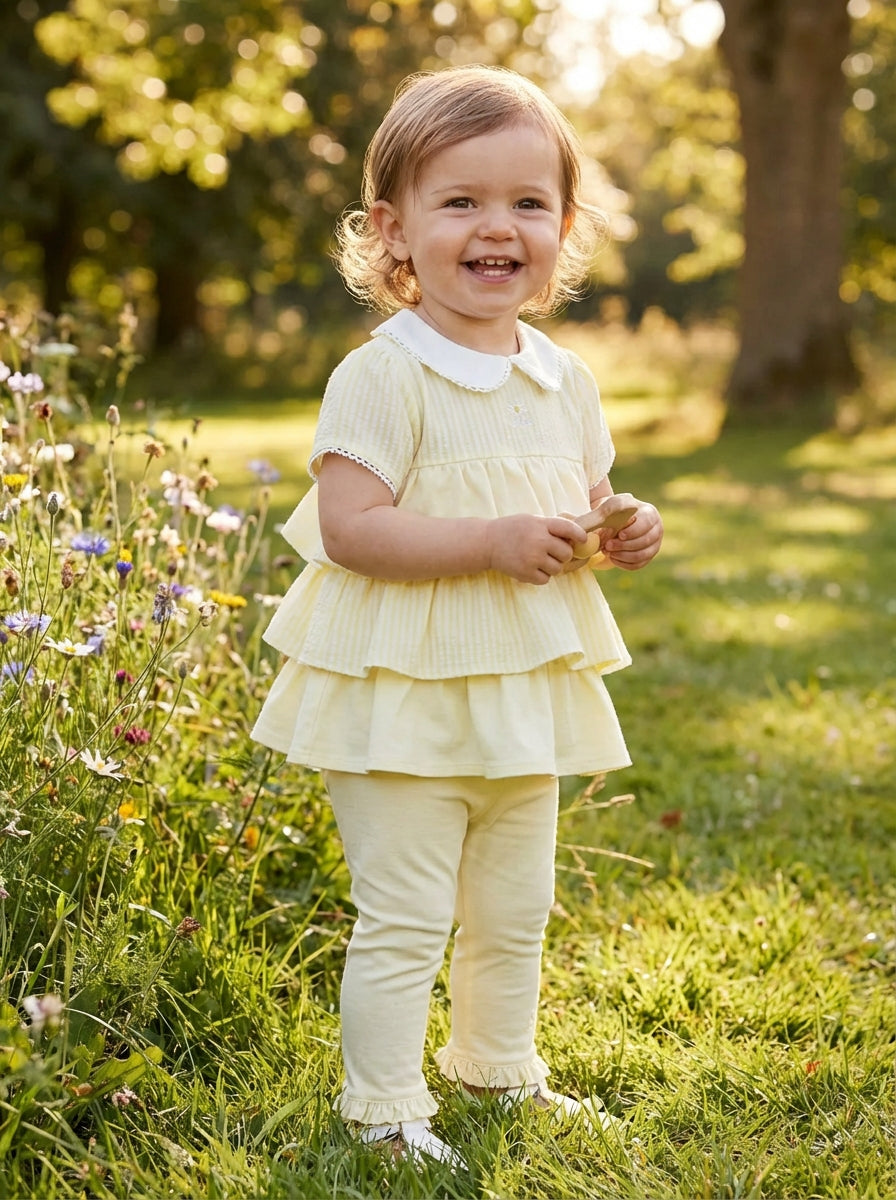 Blues Baby Girls Annecy Lemon Frilly Leggings set