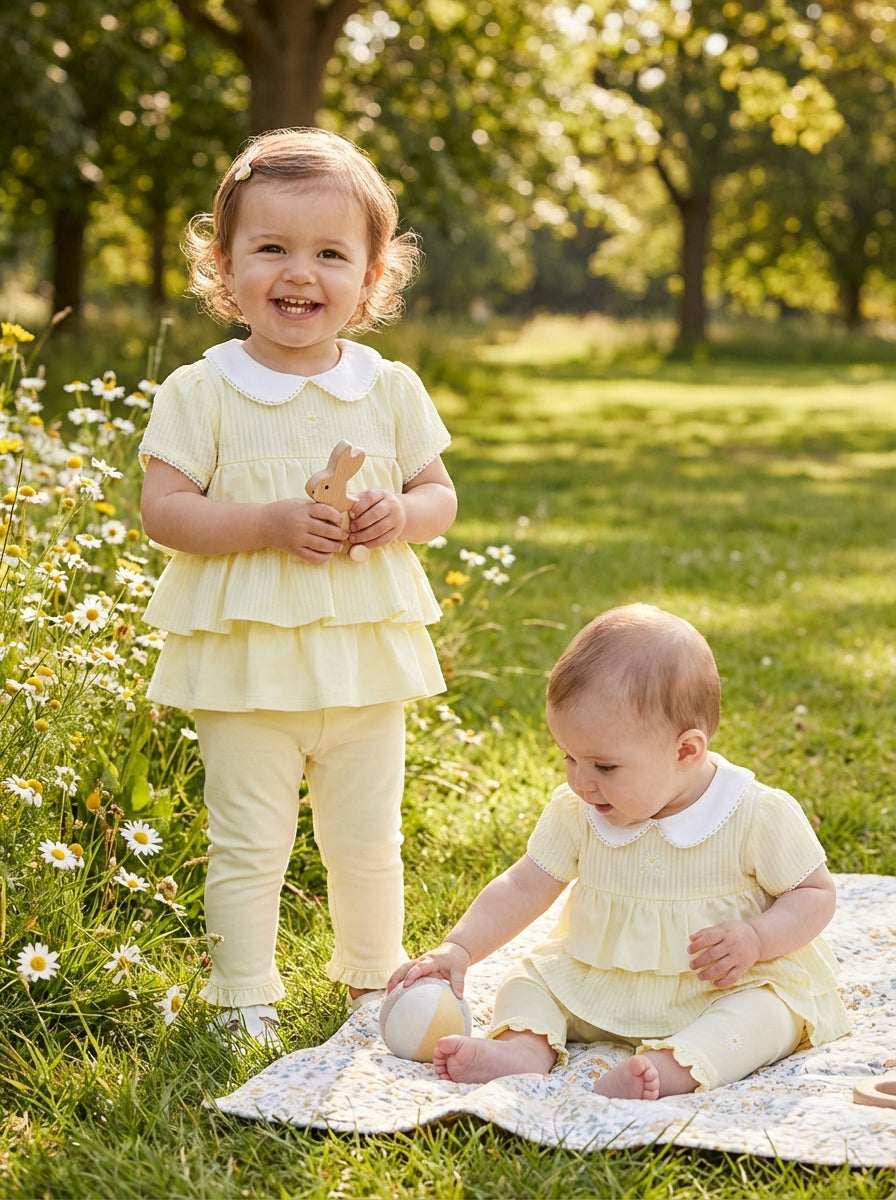 Blues Baby Girls Annecy Lemon Frilly Leggings set