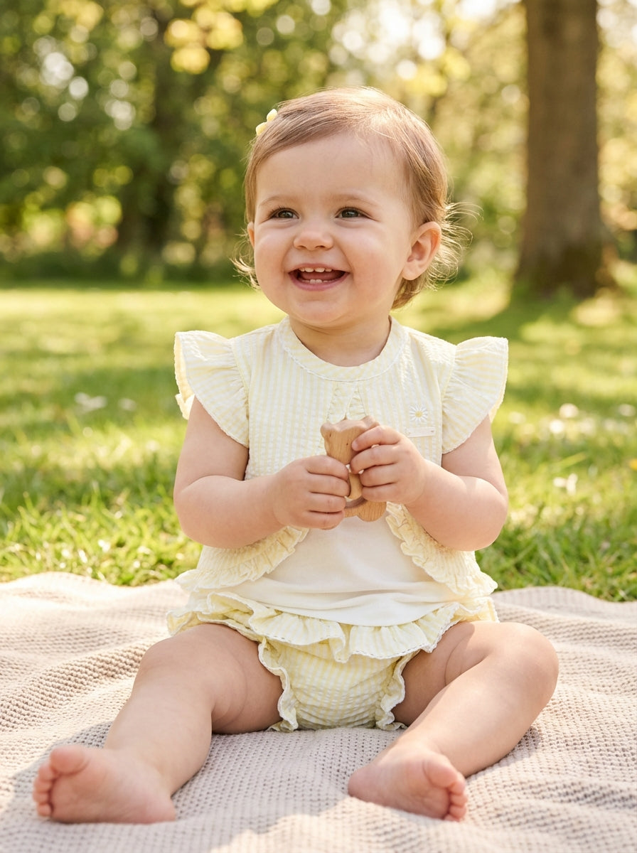 Blues Baby Girls Annecy Lemon Frilly Jam Pants set