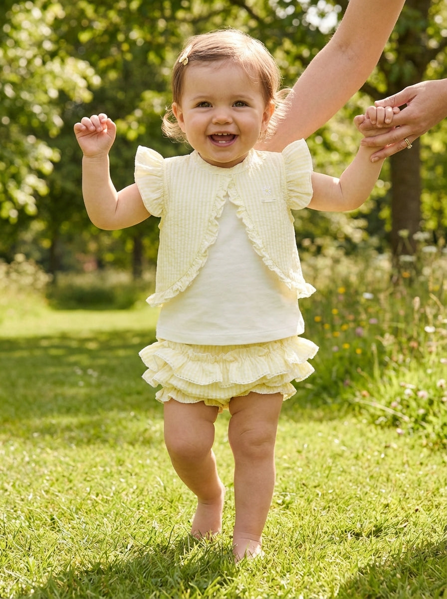Blues Baby Girls Annecy Lemon Frilly Jam Pants set