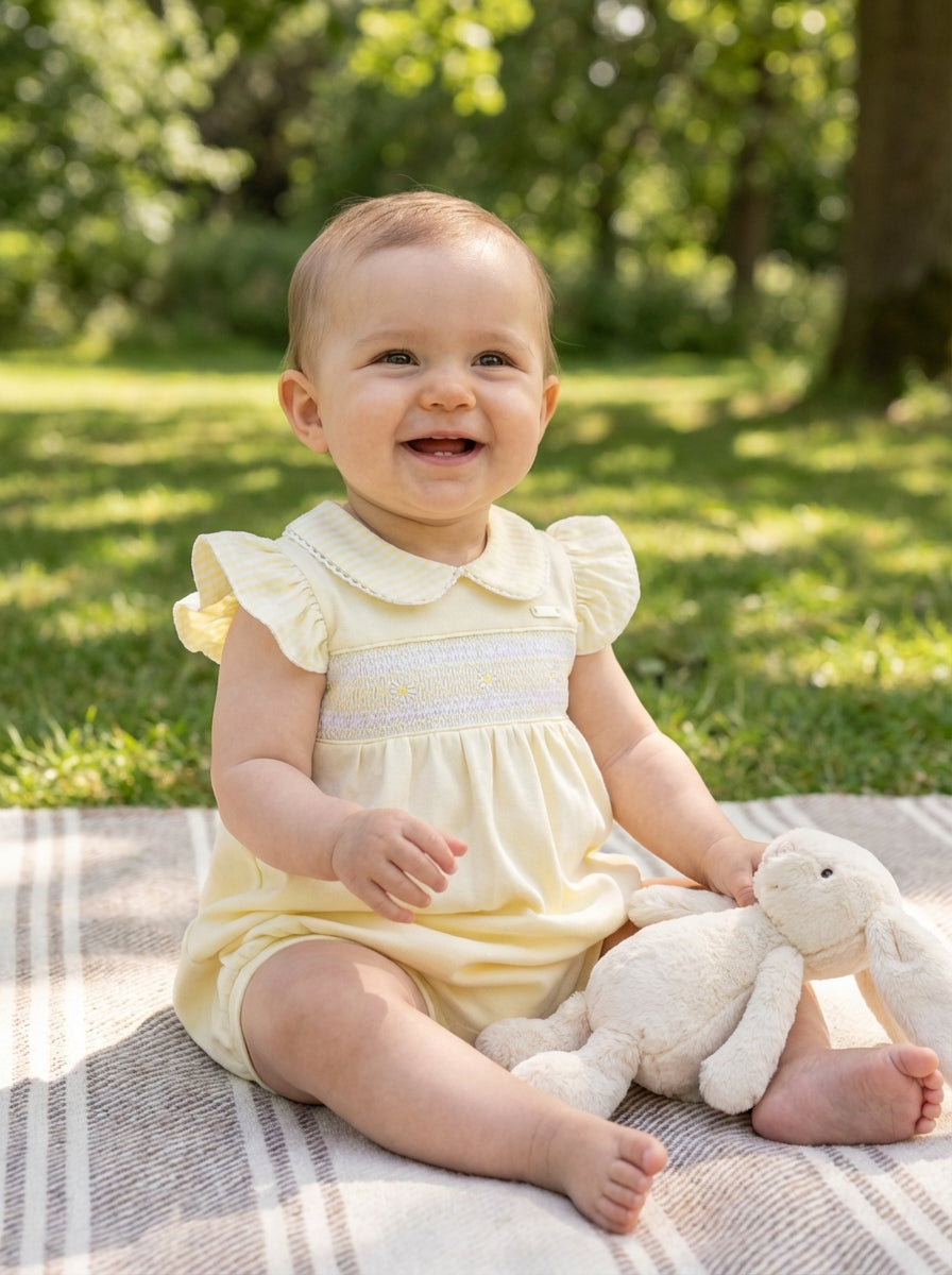 Blues Baby Girls Annecy Lemon Smocked Shortie