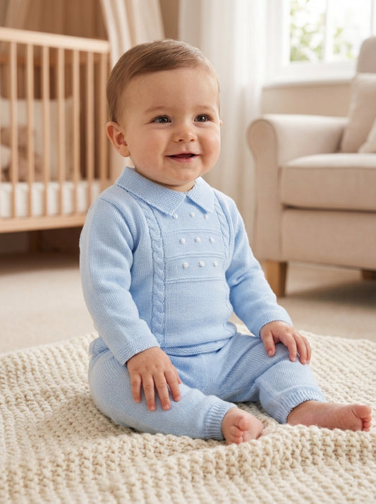 PEX Boys Thomas Trousers Blue Suit