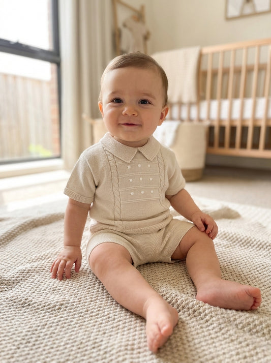 PEX Boys Thomas Shorts Suit Natural/White