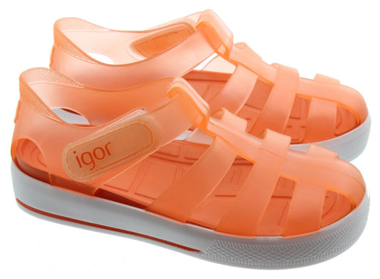 Igor Star Transparent Orange Jellie Shoe