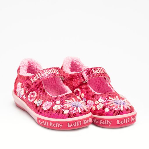 Lelli Kelly Daphe Pink Dolly Beaded Canvas shoe