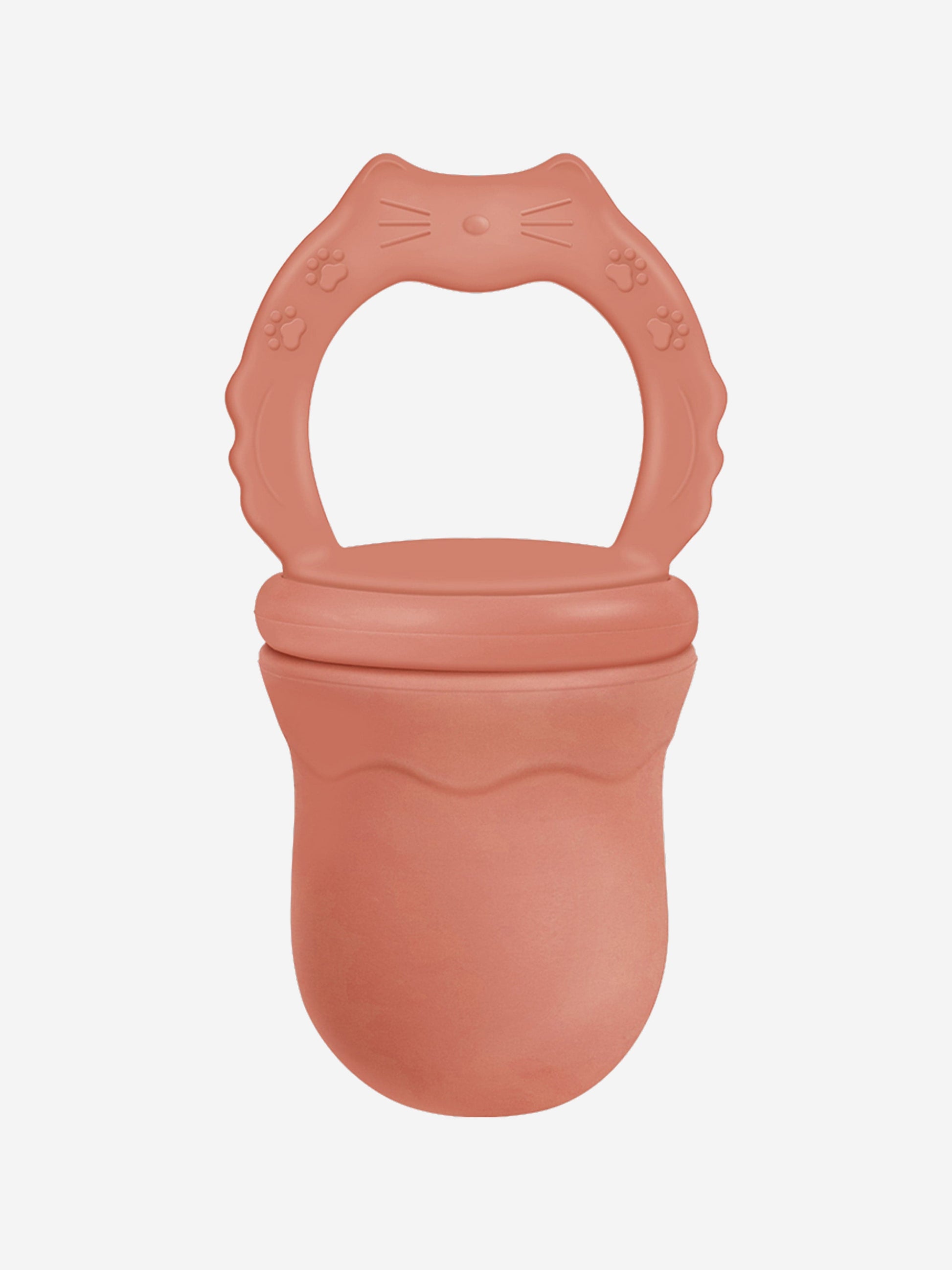 Bloom Bambini baby fruit feeding pacifier teether, brown silicone